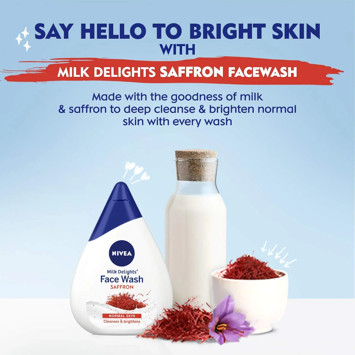 Nivea Face Wash Milk Delights Precious Saffron: A Gentle Cleanser - Image 5