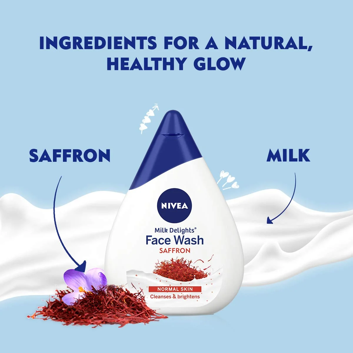 Nivea Face Wash Milk Delights Precious Saffron: A Gentle Cleanser - Image 4