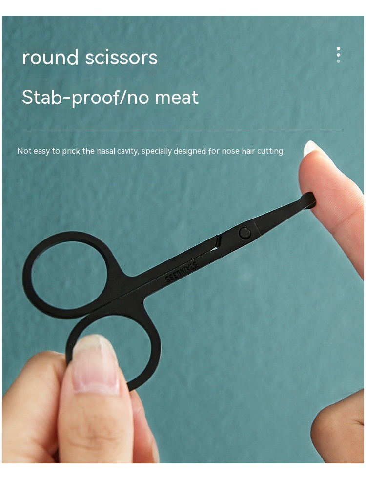 Multifunctional Stainless Steel Nose Hair Cut Scissors for Precise Grooming - Image 2