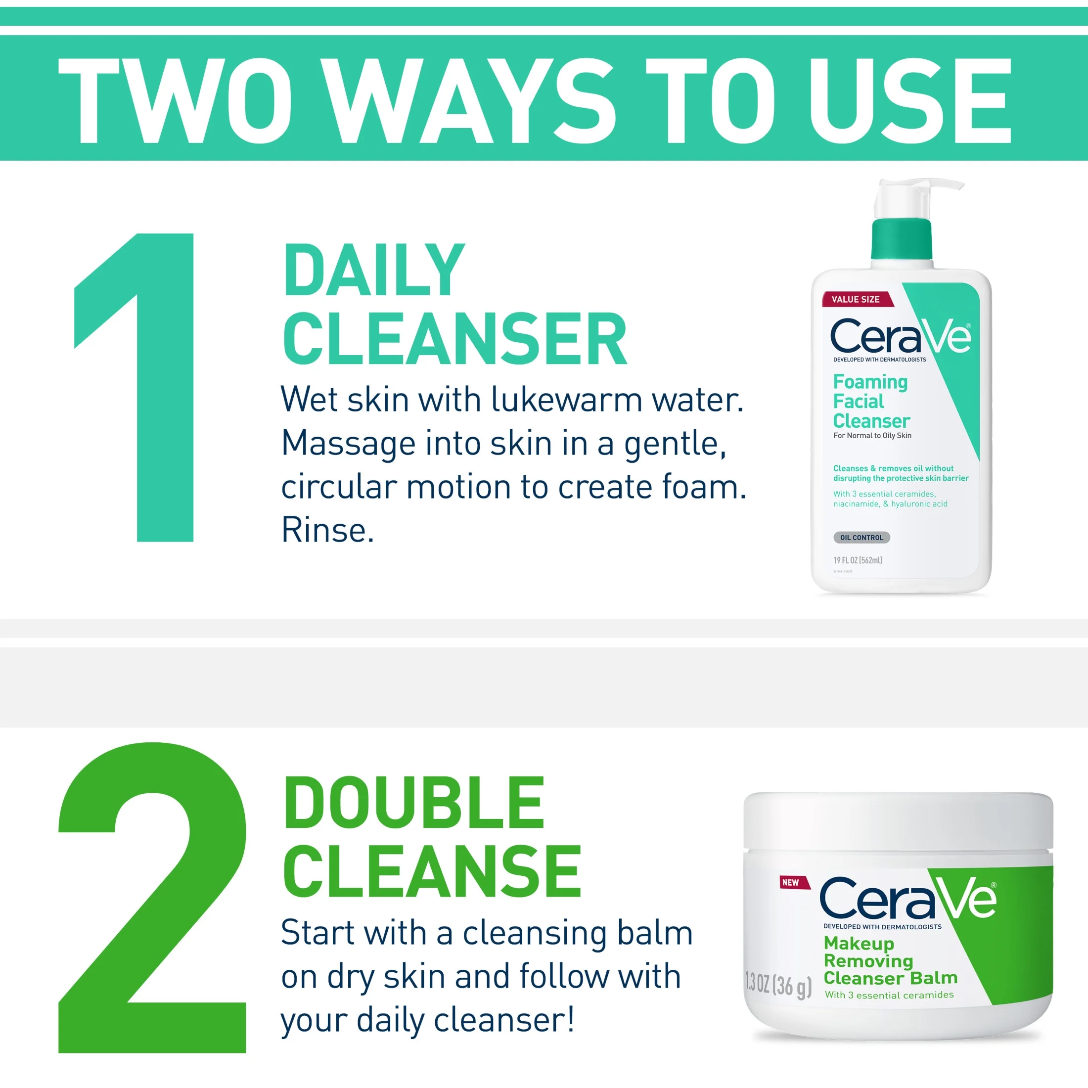 CeraVe Foaming Cleanser for Refreshing and Effective Daily Skincare Routine - Image 5