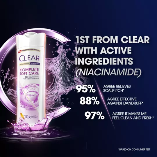 Clear Anti Dandruff Complete Soft Care Shampoo for Healthy Hair 300ml - Image 3