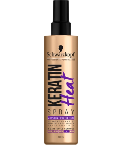 Protective Keratin Heat Spray For Smooth, Strong, Frizz-Free Styled Hair 200ml