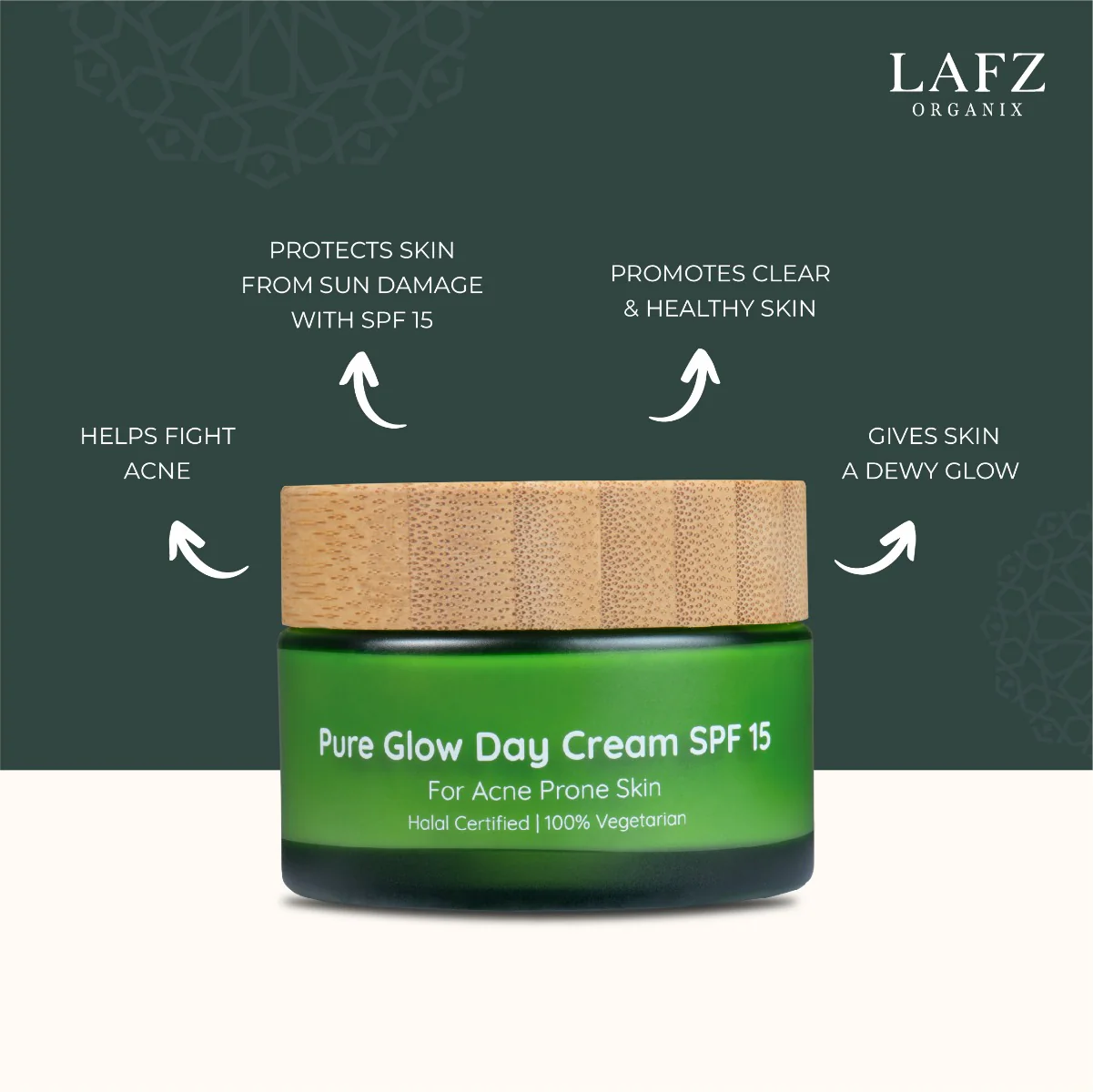 LAFZ Organix Pure Glow Day Cream 50gm - Image 3
