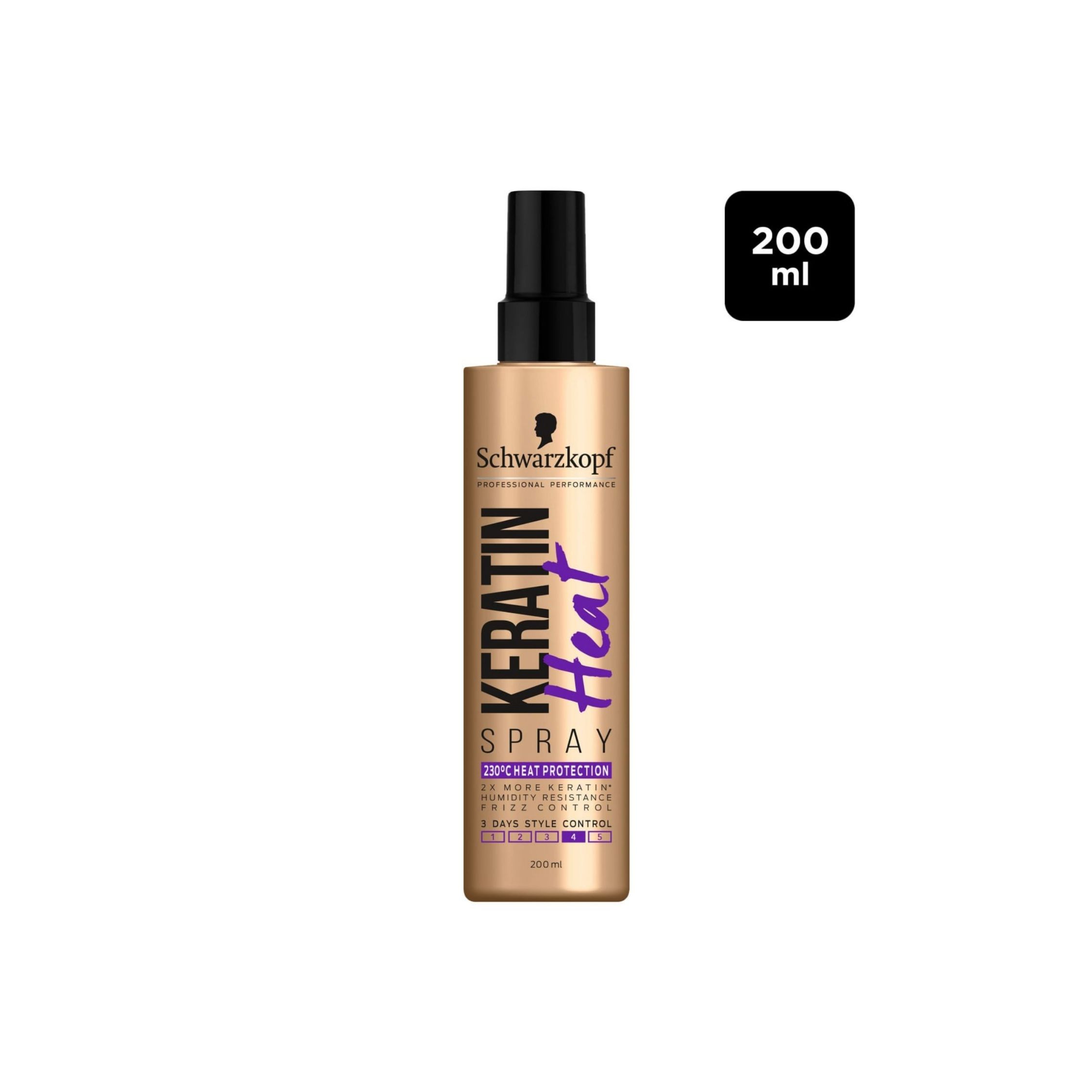 Protective Keratin Heat Spray For Smooth, Strong, Frizz-Free Styled Hair 200ml - Image 2