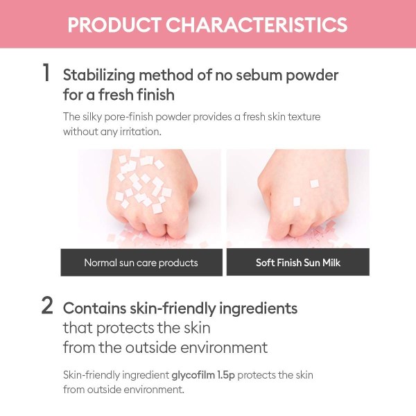 Missha Soft Finish Sun Milk SPF50+ PA+++ 70ml - Image 10